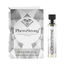 Mostră parfum cu feromoni PHEROSTRONG Perfect, pentru bărbați, note de piper roz, ananas și vanilie, 1 ml