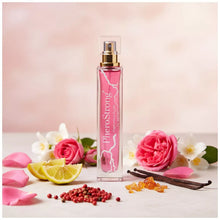 Parfum cu feromoni PHEROSTRONG Pheromone Flare Women, pentru femei, cu note de piper roz, trandafir, vanilie de Madagascar, roz, 50 ml