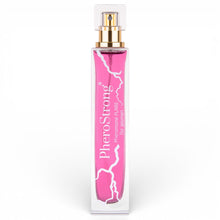Parfum cu feromoni PHEROSTRONG Pheromone Flare Women, pentru femei, cu note de piper roz, trandafir, vanilie de Madagascar, roz, 50 ml