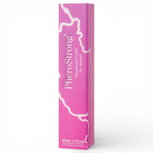 Parfum cu feromoni PHEROSTRONG Pheromone Flare Women, pentru femei, cu note de piper roz, trandafir, vanilie de Madagascar, roz, 50 ml