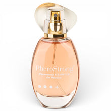 Parfum cu feromoni PHEROSTRONG Pheromone Glow up Women, pentru femei, cu note de piersică, bujor, floare de portocal, mosc, 50 ml