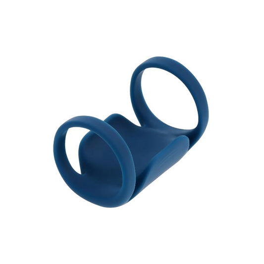 Inel vibrator pentru penis PLAYBOY Jet Pack, design cu inel pentru testicule, 9 funcții de vibrație, rezistent la apă, albastru