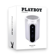 Masturbator automat PLAYBOY Spin Doctor, cu funcție de rotație, 7 viteze, TPE texturat, rezistent la apă, culoare alb