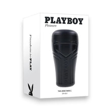 Masturbator PLAYBOY The Urge Small, din TPE texturat pentru stimulare intensă, rezistent la apă, lungime 17 cm, negru