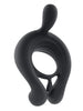 Inel vibrator pentru penis PLAYBOY Triple Play, control cu telecomandă, 9 funcții de vibrație, din silicon, rezistent la apă, negru
