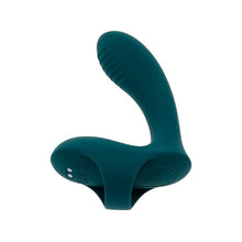 Vibrator dublu pentru deget PLAYBOY Wrapped Around Your Finger, 9 funcții de vibrație, rezistent la apă, verde