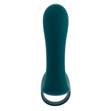 Vibrator dublu pentru deget PLAYBOY Wrapped Around Your Finger, 9 funcții de vibrație, rezistent la apă, verde