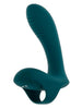 Vibrator dublu pentru deget PLAYBOY Wrapped Around Your Finger, 9 funcții de vibrație, rezistent la apă, verde