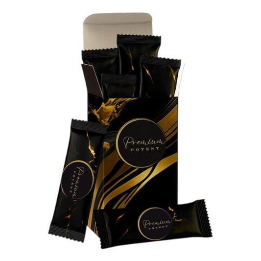 Cutie 6 plicuri miere afrodisiacă PREMIUM POTENT, pentru potență, erecții puternice și întârzierea ejaculării, 6 x 10 g