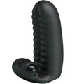 Vibrator dublu pentru deget PRETTY LOVE Abbott, pentru stimulare vaginală și clitoridiană, negru