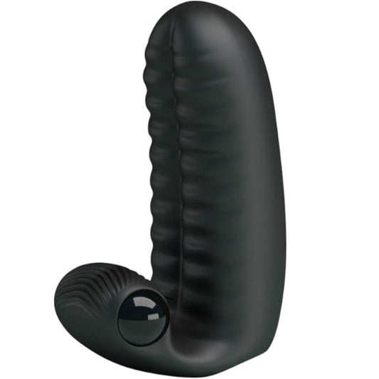 Vibrator dublu pentru deget PRETTY LOVE Abbott, pentru stimulare vaginală și clitoridiană, negru