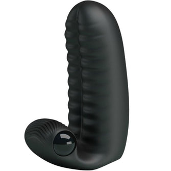Vibrator dublu pentru deget PRETTY LOVE Abbott, pentru stimulare vaginală și clitoridiană, negru