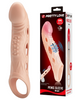 Manșon PRETTY LOVE Brad Flesh, cu mini vibrator, pentru extensia și îngroșarea penisului, inel pentru testicule, +4 cm în lungime, culoarea pielii