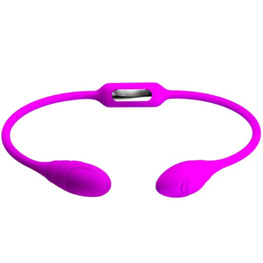 Vibrator dublu pentru cupluri PRETTY LOVE Dream Lover’s Whip, flexibil și versatil, 12 funcții de vibrație, lungime 65.5 cm, mov