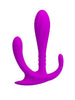 Dildo triplu PRETTY LOVE Edgar, pentru stimulare vaginală și anală, din silicon moale, lungime 11.5 cm, culoare mov