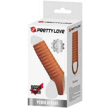 Manșon pentru penis PRETTY LOVE Hartman, cu inel pentru testicule, pentru îngroșare, stimulare și erecție, culoarea pielii