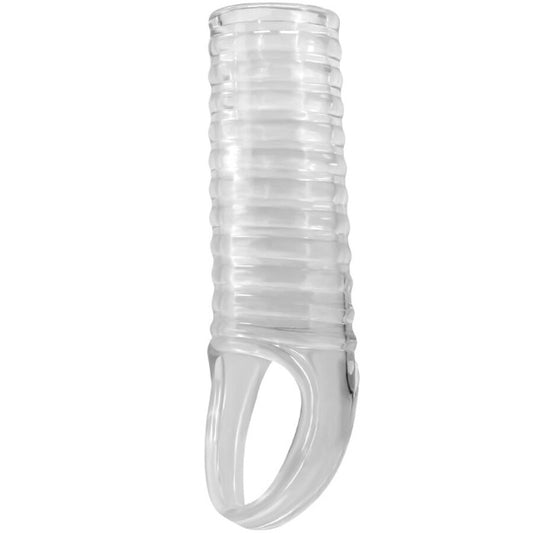 Manșon pentru penis PRETTY LOVE Hartman, cu inel pentru testicule, pentru îngroșare, stimulare și erecție, transparent
