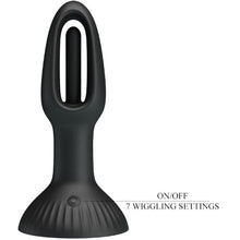 Vibrator anal PRETTY LOVE Hubert, cu 7 funcții de mișcări ritmice, din silicon, rezistent la apă, diametru 4 cm, negru