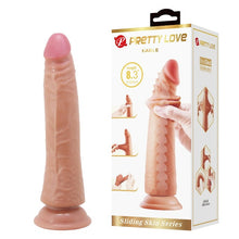 Dildo realist PRETTY LOVE Kable, cu material flexibil care imită pielea, bază cu ventuză, 21 cm, culoarea maro