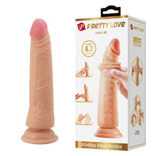 Dildo realist PRETTY LOVE Kable, cu material flexibil care imită pielea, bază cu ventuză, 21 cm, culoarea pielii