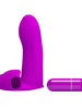 Stimulator clitoris PRETTY LOVE Maxwell, din silicon moale, cu husă pentru deget și vibrator bullet detașabil, mov