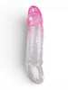 Manșon realist PRETTY LOVE Odes, pentru extensia și îngroșarea penisului, inel pentru testicule, din TPR , +2 cm, culoare roz