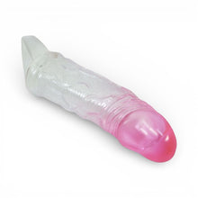 Manșon realist PRETTY LOVE Odes, pentru extensia și îngroșarea penisului, inel pentru testicule, din TPR , +2 cm, culoare roz