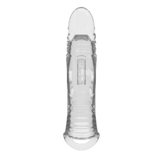 Manșon PRETTY LOVE Penis Sleeve, pentru extensia și îngroșarea penisului, inel pentru testicule, +4 cm în lungime, transparent
