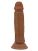 Dildo realist PRETTY LOVE Quentin, cu material flexibil care imită pielea, bază cu ventuză, 18.4 cm, maro