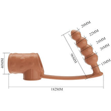 Manșon pentru penis cu plug anal PRETTY LOVE Rilley Penis Sleeve, din TPE, rezistent la apă, culoarea pielii
