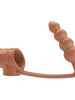 Manșon pentru penis cu plug anal PRETTY LOVE Rilley Penis Sleeve, din TPE, rezistent la apă, culoarea pielii