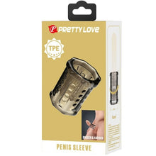 Manșon PRETTY LOVE Ronzel Penis Sleeve, pentru îngroșarea penisului și erecții puternice, texturat pentru stimulare, gri