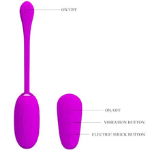 Ou vibrator cu telecomanda PRETTY LOVE Shock Fun, 7 functii de vibratie, 3 functii de electrosoc, culoare mov