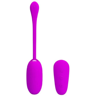 Ou vibrator cu telecomanda PRETTY LOVE Shock Fun, 7 functii de vibratie, 3 functii de electrosoc, culoare mov