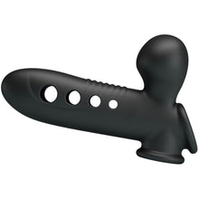 Manșon gonflabil PRETTY LOVE Airbag Crane, pentru îngroșarea penisului, întârzierea ejaculării și stimulare, din silicon, negru