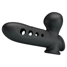 Manșon gonflabil PRETTY LOVE Airbag Crane, pentru îngroșarea penisului, întârzierea ejaculării și stimulare, din silicon, negru