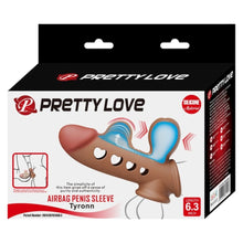 Manșon gonflabil PRETTY LOVE Airbag Tyronn, pentru îngroșarea penisului, întârzierea ejaculării și stimulare, culoarea pielii