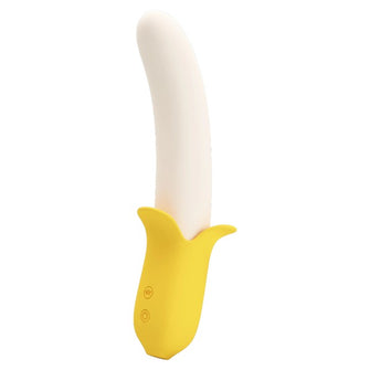Vibrator PRETTY LOVE Banana Geek, în formă de banană, 3 funcții de penetrare automată, 7 funcții de vibrație, galben