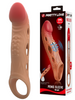Manșon PRETTY LOVE Brad Brown, cu mini vibrator, pentru extensia și îngroșarea penisului, inel pentru testicule, +4 cm în lungime, culoarea maro