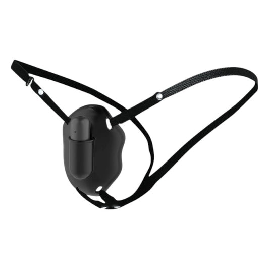 Ham cu vibrator PRETTY LOVE Carter, cu curele reglabile și vibrator bullet detașabil, 12 funcții de vibrație, negru