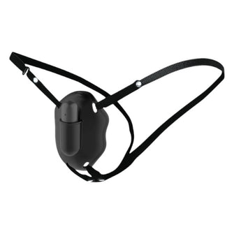 Ham cu vibrator PRETTY LOVE Carter, cu curele reglabile și vibrator bullet detașabil, 12 funcții de vibrație, negru