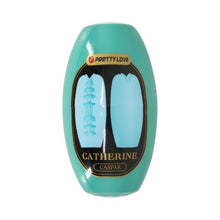 Masturbator PRETTY LOVE Catherine CASPAR, în formă de ou, simulare vaginală realistă, rezistent la apă, 8.5 cm, verde aqua