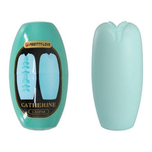 Masturbator PRETTY LOVE Catherine CASPAR, în formă de ou, simulare vaginală realistă, rezistent la apă, 8.5 cm, verde aqua