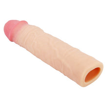 Manșon realist PRETTY LOVE CHELSEA, pentru extensia penisului, material moale și rezistent la apă, 22.5 cm, culoarea pielii