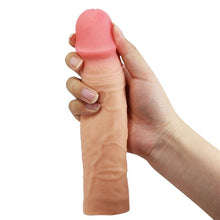 Manșon realist PRETTY LOVE CHELSEA, pentru extensia penisului, material moale și rezistent la apă, 22.5 cm, culoarea pielii