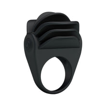 Inel pentru penis PRETTY LOVE Chester, cu vibrator bullet inclus, din silicon, diametru 3 cm, negru