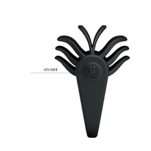 Inel pentru penis PRETTY LOVE Chester, cu vibrator bullet inclus, din silicon, diametru 3 cm, negru