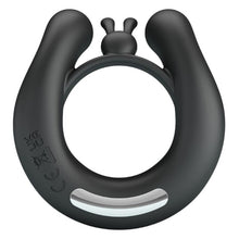 Inel vibrator pentru penis PRETTY LOVE DAHLIA, din silicon moale, cu 12 funcții de vibrație, culoare negru