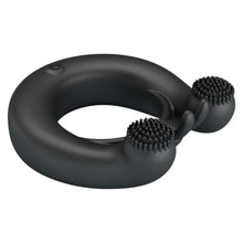 Inel vibrator pentru penis PRETTY LOVE DAHLIA, din silicon moale, cu 12 funcții de vibrație, culoare negru