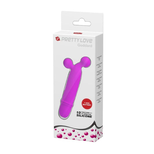Vibrator bullet PRETTY LOVE Goddard, pentru stimularea clitorisului, 10 funcții de vibrație, culoarea roz magenta